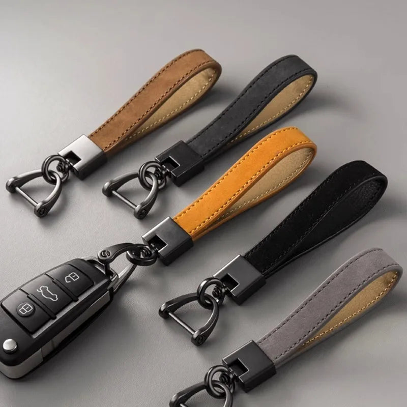 Genuine Cowhide Leather Car Keychain