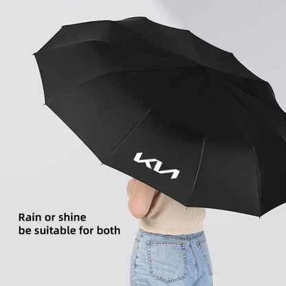 Kia Insulated Cup & Automatic Folding Umbrella - Umbrella
