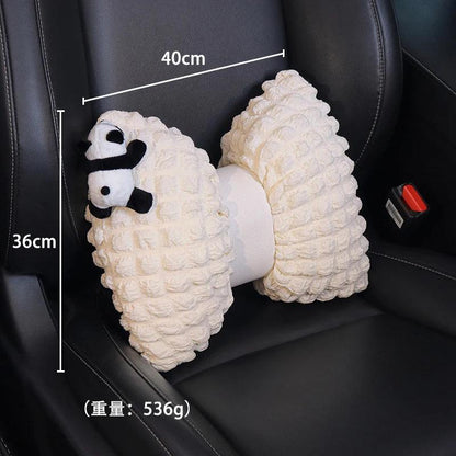 Cute Panda Car Neck Pillow Universal Headrest Support Auto Seat