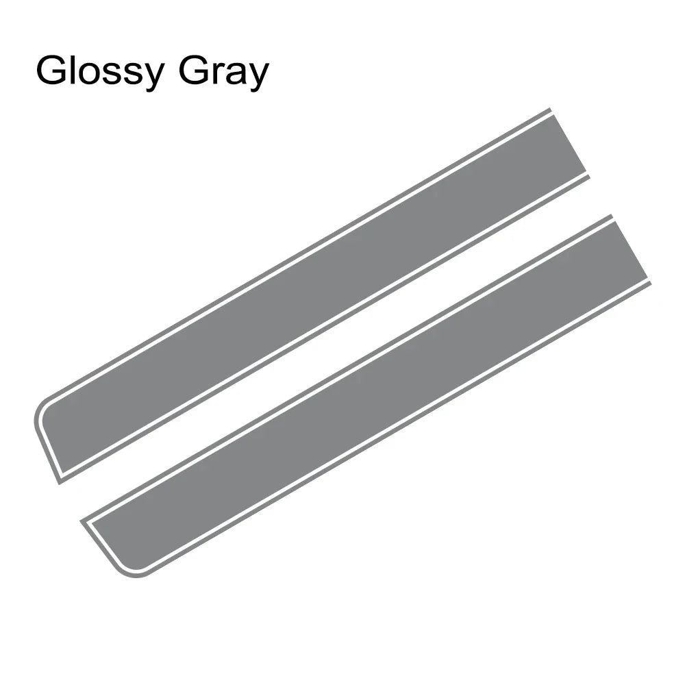 Sports Racing Hood Stripe Sticker – Waterproof PVC Self-Adhesive Car Vinyl Decal - Colorful Laser