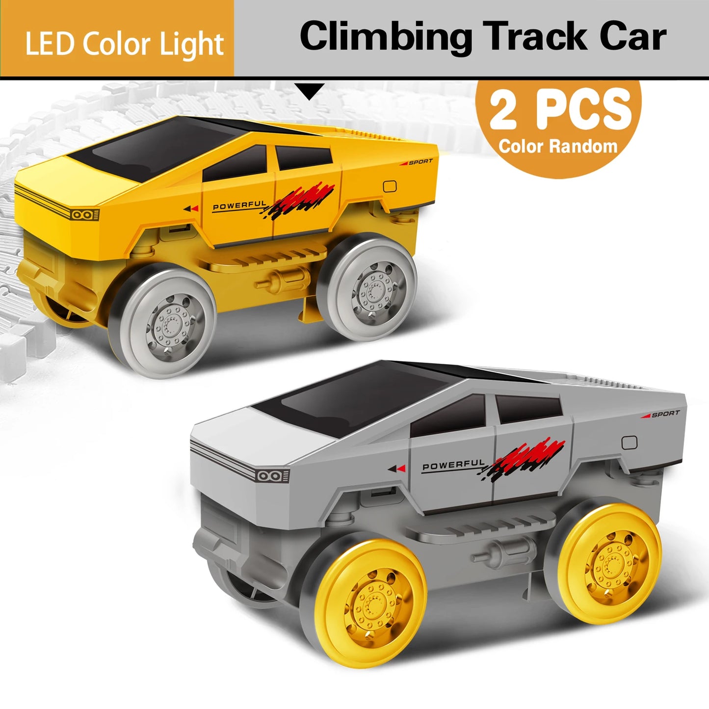 Kids Electric Track Car Set – Engineering Puzzle Racing Toy - 2pcs car-GC