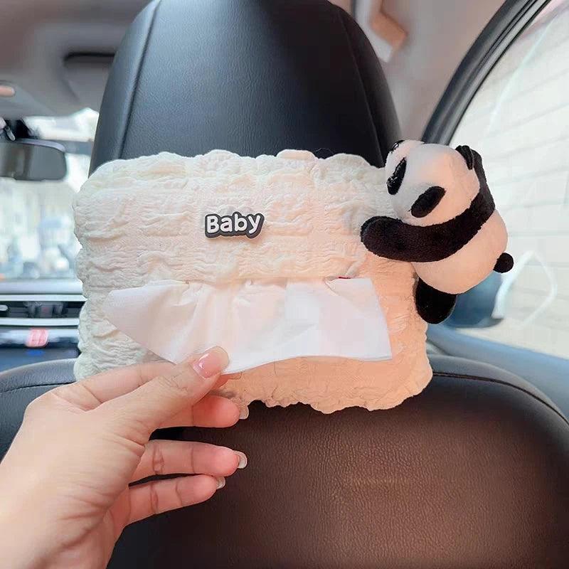 Cute Panda Car Neck Pillow Universal Headrest Support Auto Seat