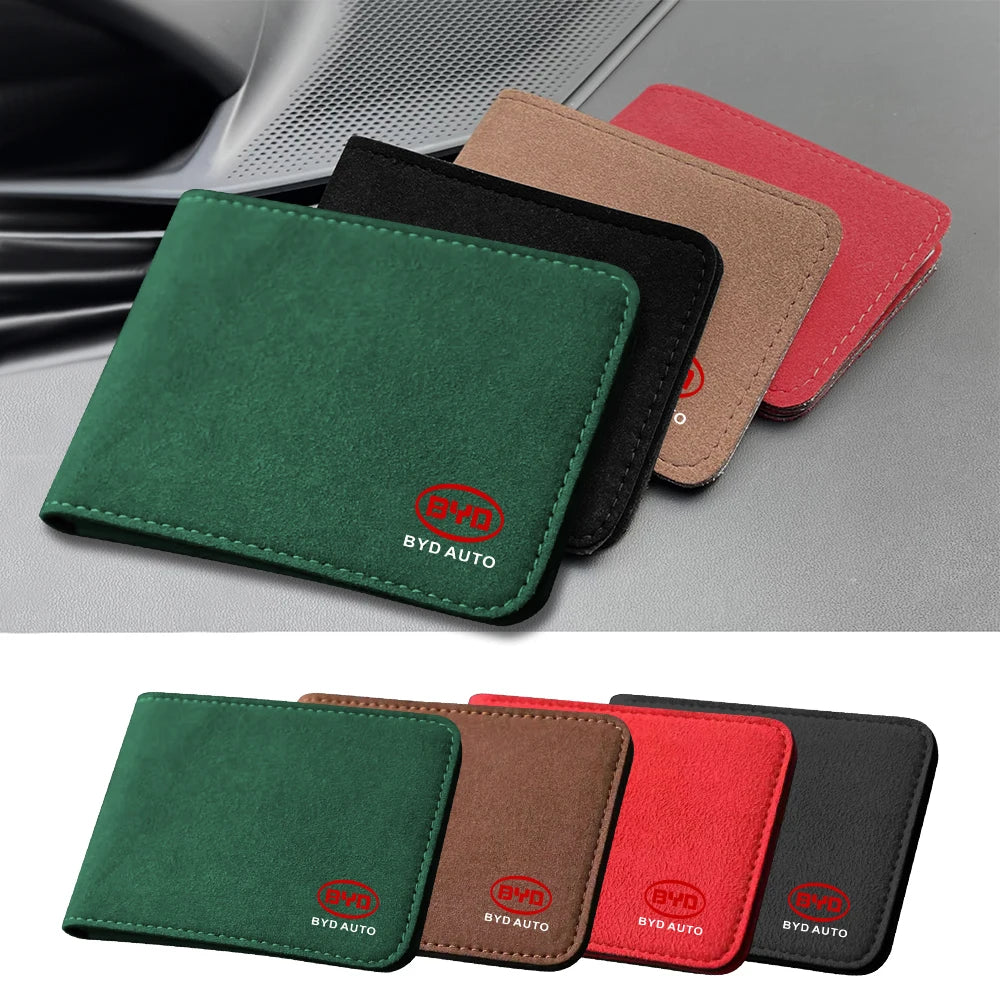 Suede-Style Driver Licence and Card Holder for BYD Models