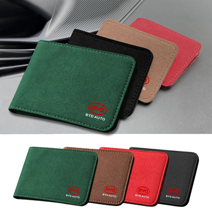 Suede-Style Driver Licence and Card Holder for BYD Models
