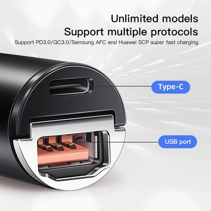 100W QC3.0 PD Fast Car Charger USB-C for Volvo XC60 XC90 S60 V60