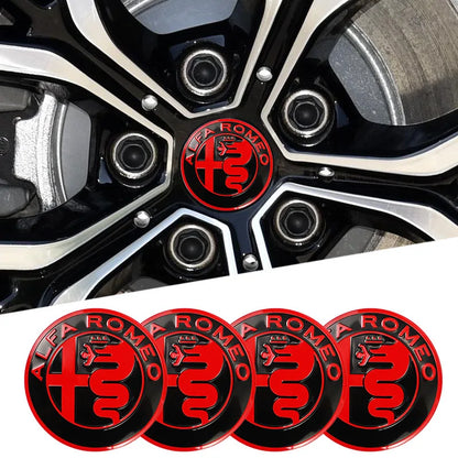 Alfa Romeo 4C 159 Spider Giulietta 56mm Car Wheel Center Hub Cap 4Pcs