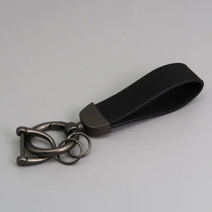 Custom Laser Engraved Suede Leather Keychain - Personalized Logo
