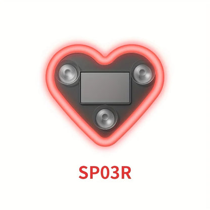 Solar LED Heart Car Window Light - Red