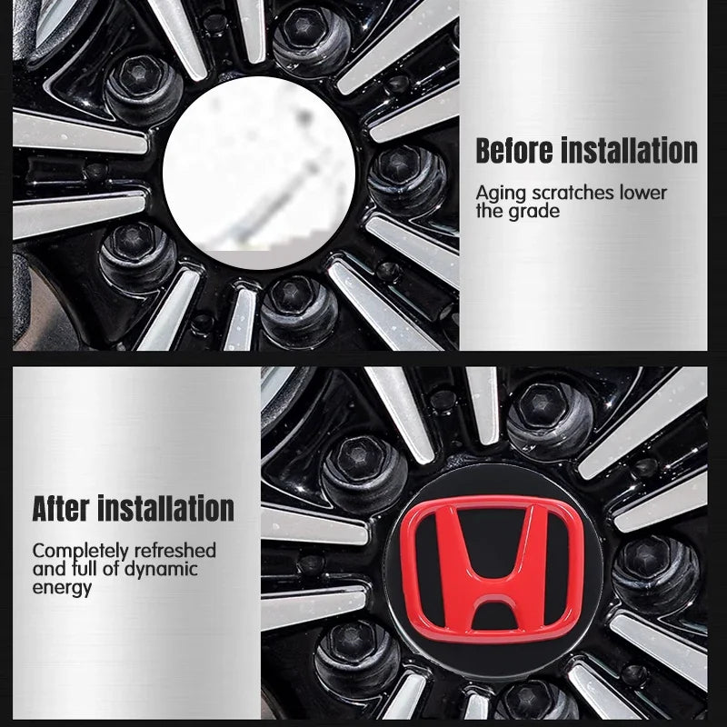 4Pcs Honda Wheel Center Hub Caps 69mm 62mm 58mm