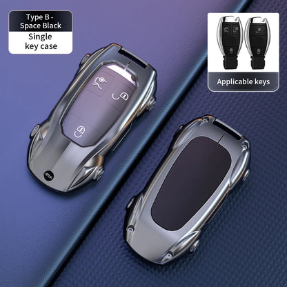 Mercedes-Benz Zinc Alloy Car Key Cover – A, C, E & S Class - ROYAL BLUE
