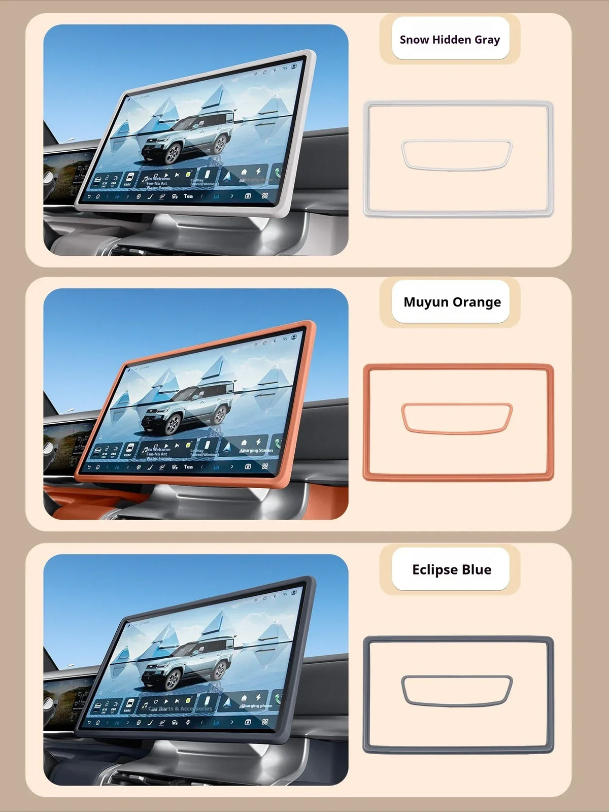 BYD Ti7 Silicone Screen Frame and Mirror Cover