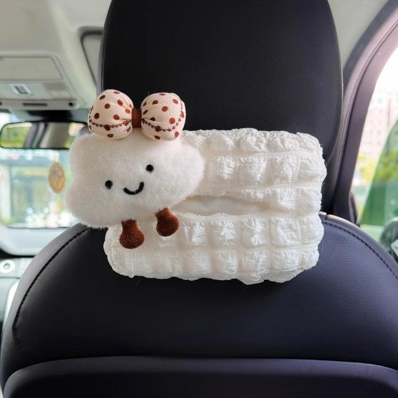 Panda Car Tissue Holder - Hanging Napkin Dispenser for Headrest