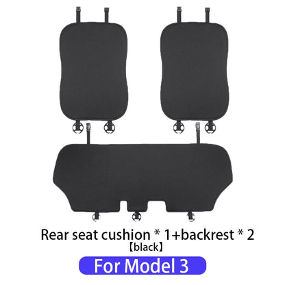 Tesla Ice Silk Seat Cushion | Model 3 & Y (2019–2025) Breathable Cover - T-M3Y-F01-white