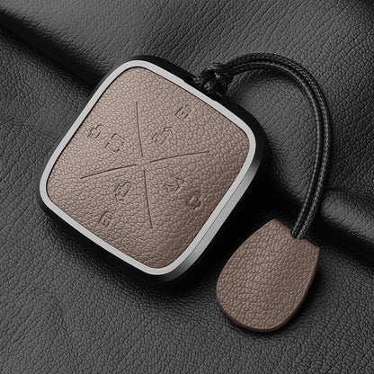8 Button Aluminum Goatskin Key Case Cover for Zeekr X 001 009