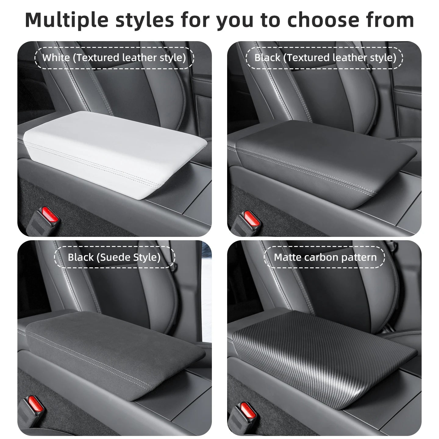 Armrest Box Cover for Tesla Model Y Juniper & Model 3 Highland – Soft Anti-Scratch Case
