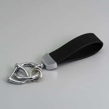 Custom Laser Engraved Suede Leather Keychain - Personalized Logo