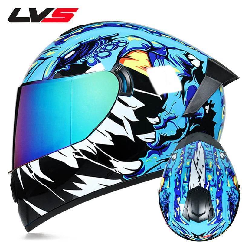 Double Visor Racing & Sports Motorbike Helmet - 17 / M