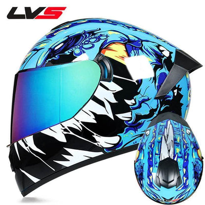 Double Visor Racing & Sports Motorbike Helmet - 17 / M