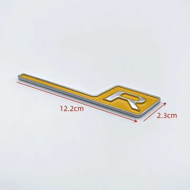 Mercedes GLS R Letters Badge - Yellow Silver  R