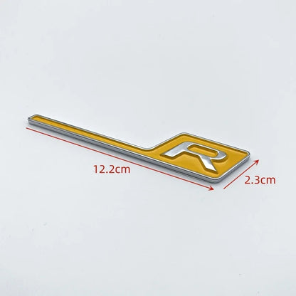 Mercedes GLS R Letters Badge - Yellow Silver  R