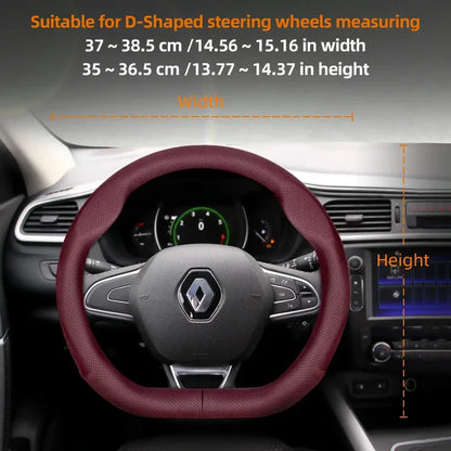 Renault Ultra-Thin Breathable Leather Steering Wheel Cover