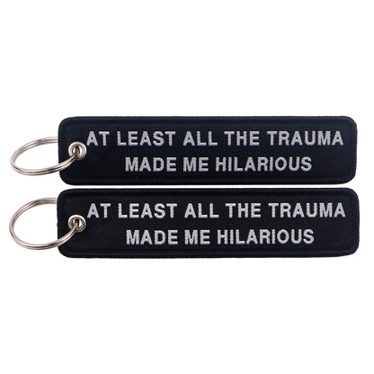Embroidered Keys Tag Keychain - Personalized Key Identifier Fob