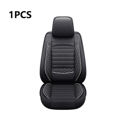 Universal Faux Leather Car Seat Cover - Black Front