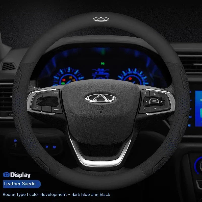 Chery Tiggo Karbonfiber Semsket Skinn Rattrekk