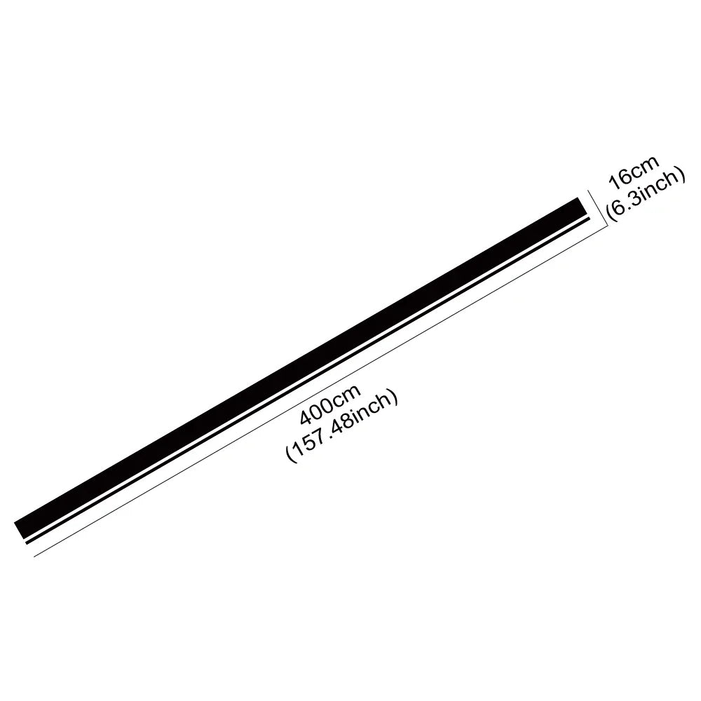 BMW Racing Stripe Decals – Hood, Roof & Trunk Vinyl Kit for 3 Series M3 E90 F30 G20 - Matt Black