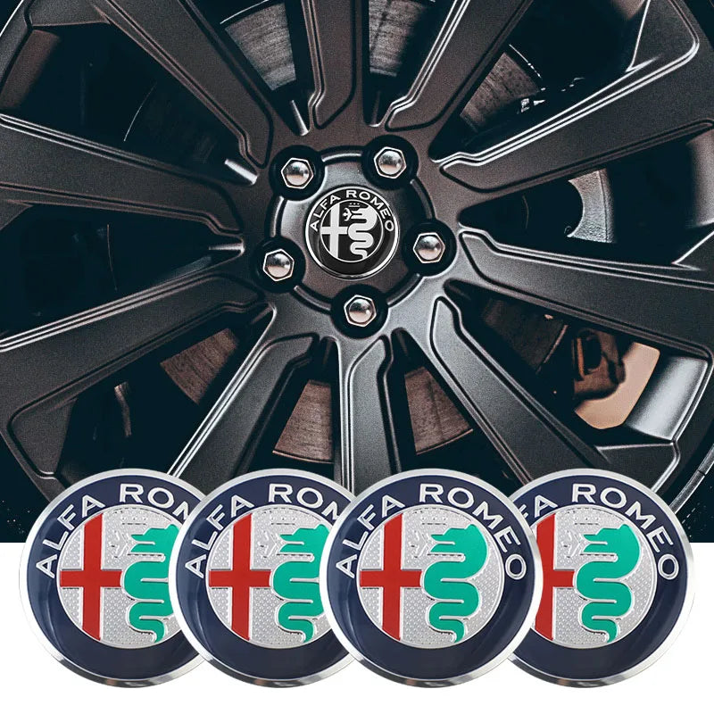 Alfa Romeo 4C 159 Spider Giulietta 56mm Car Wheel Center Hub Cap 4Pcs