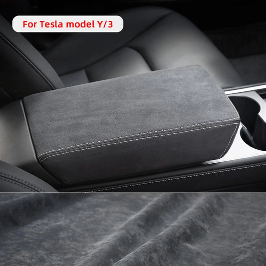 Tesla Model 3 & Model Y Armrest Cushion Cover - Black black line