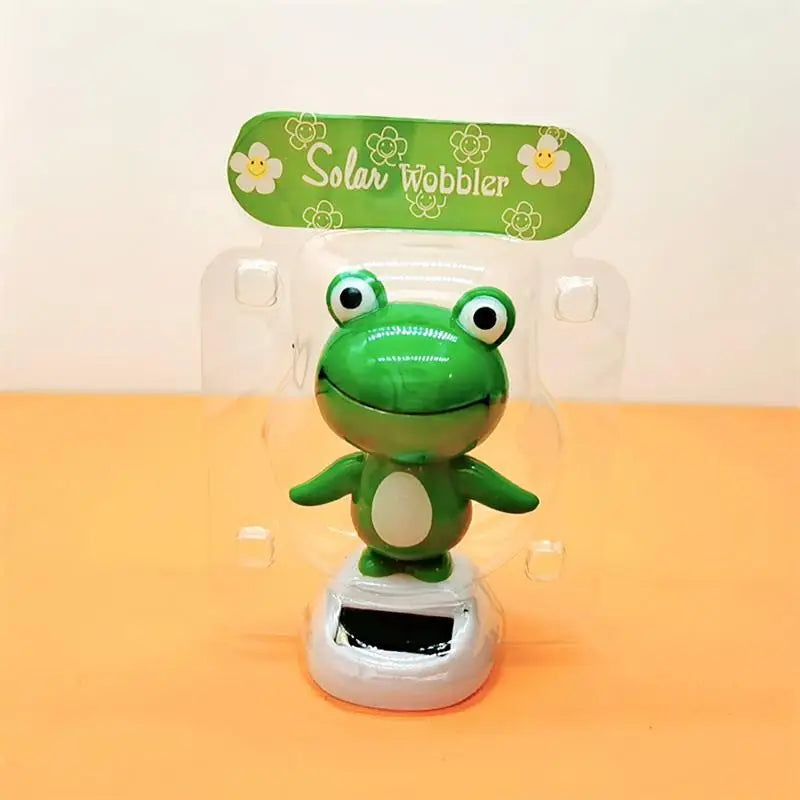 Cute Frog Solar Bobblehead – Solar Powered Shaking Head Car Ornament