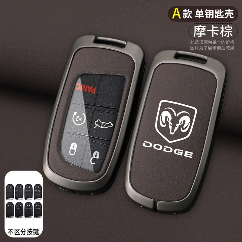 Dodge & RAM Leather Key Case - A-brown