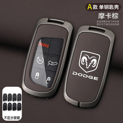 Dodge & RAM Leather Key Case - A-brown