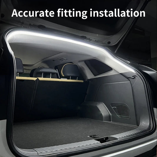 Car Trunk Ambient LED Light Strip | Wireless, Auto-Sensing, High Brightness - 2M White light