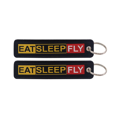Embroidered Keys Tag Keychain - Personalized Key Identifier Fob