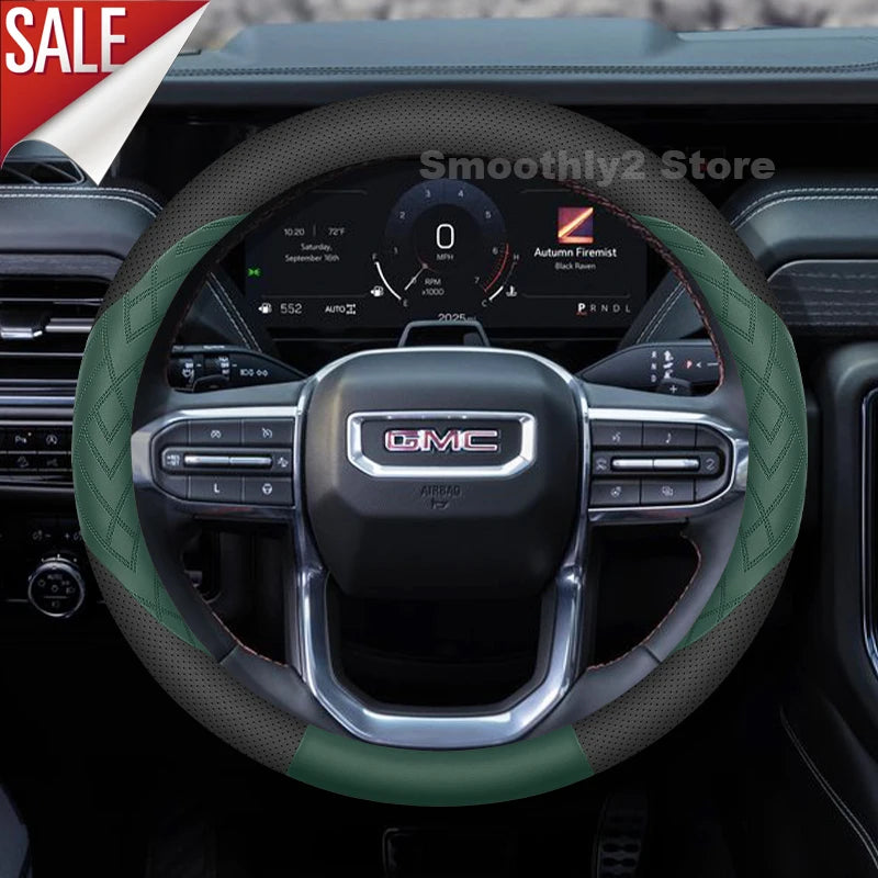 GMC Leather Steering Wheel Cover