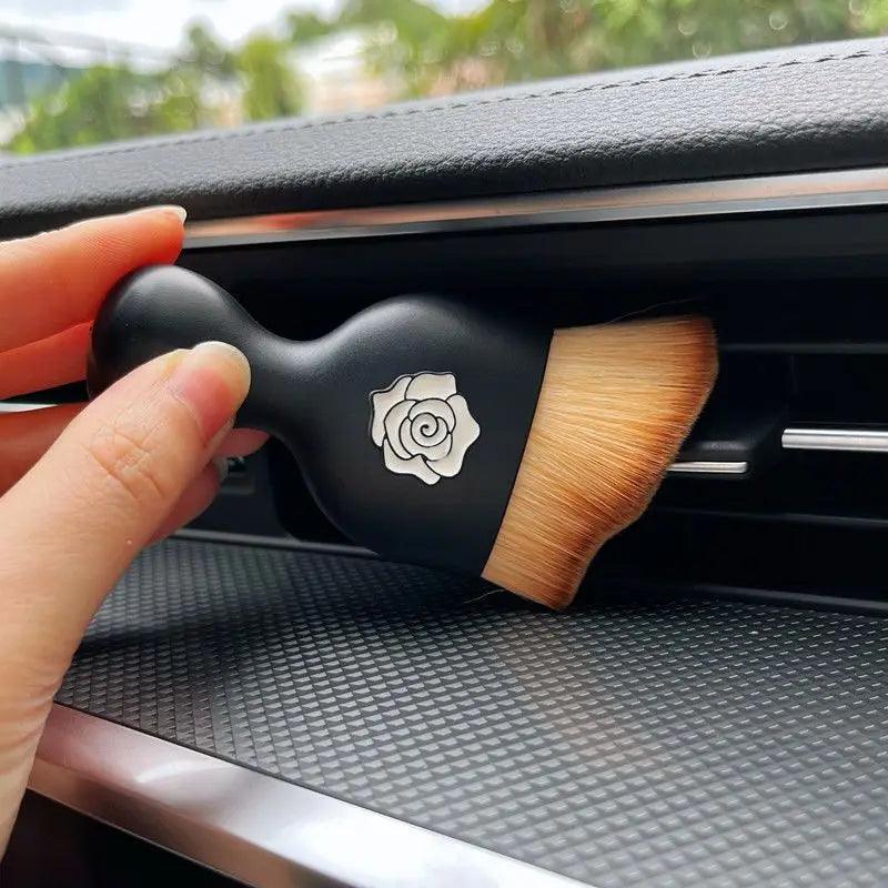 Camellia Flower Car Interior Detailing Brush - AC Vent Crevice Dust