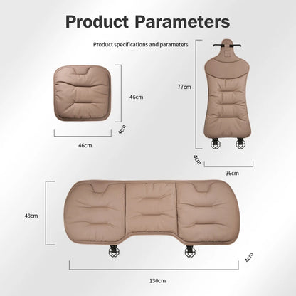 Universal PU Leather Car Seat Cover – Waist Support Cushion, Four Seasons Protector - 1PC Brown Seat