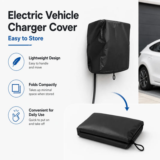 Waterproof EV Charging Post Cover with Drawstring Bottom Seal