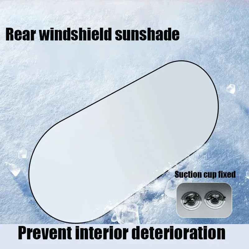 Universal Folding Car Rear Window Sun Shade with Suction Cups - A STYLE