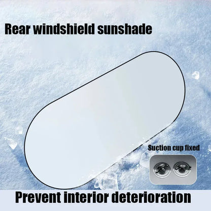 Universal Folding Car Rear Window Sun Shade with Suction Cups - A STYLE
