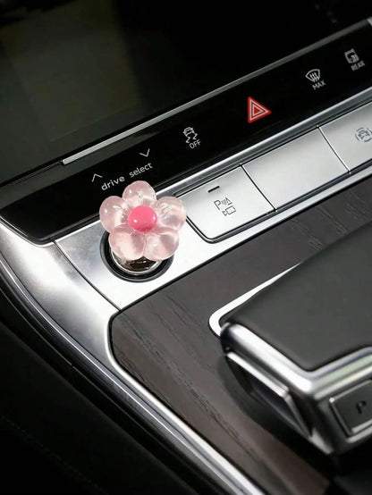 Resin Flower Car Start Button Cover – Cute Interior Decor