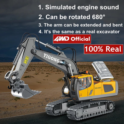4WD RC Excavator & Dump Truck – Remote Control Construction Vehicles - Dump 1Battery