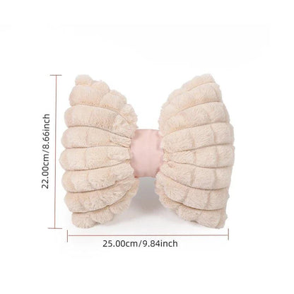 Rabbit Hair Car Headrest Pillow - Winter Neck Support Cushion