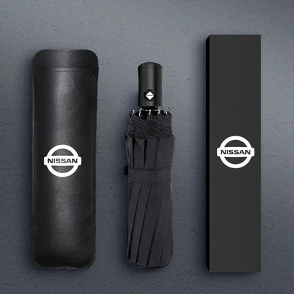 Nissan Automatic Foldable Car Umbrella | Portable Sun & Rain Cover - 