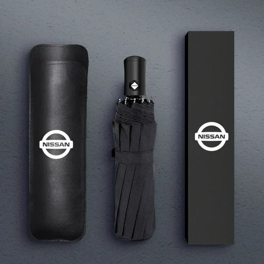 Nissan Automatic Foldable Car Umbrella | Portable Sun & Rain Cover - 