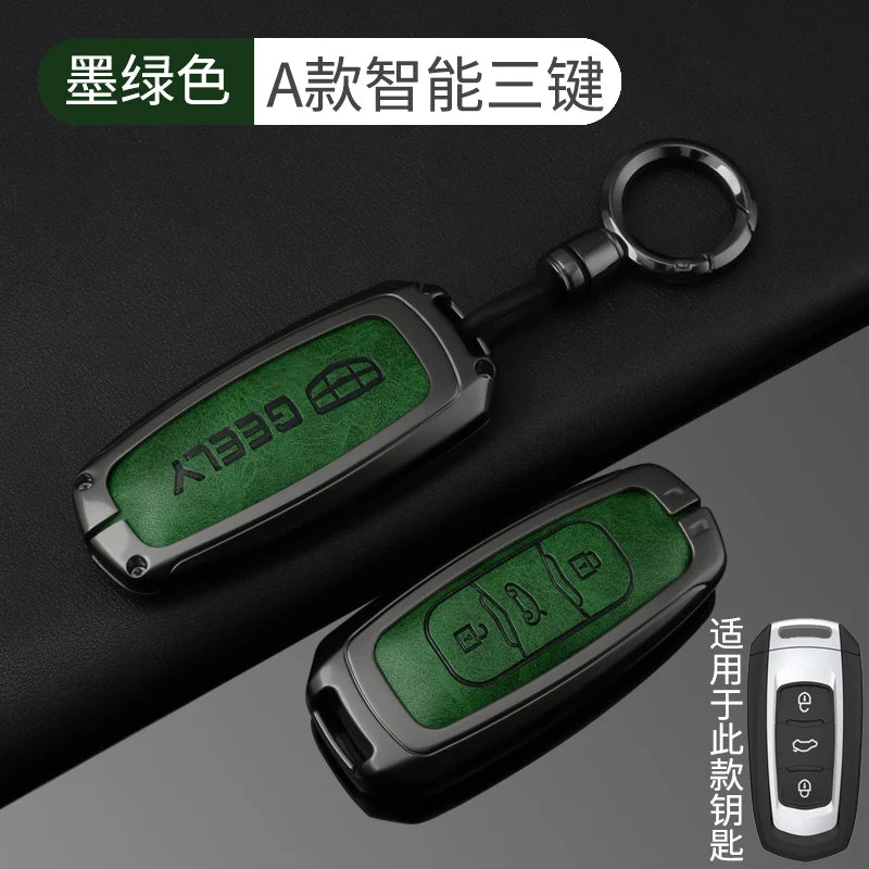 Zinc Alloy Leather Key Case for Geely Emgrand Atlas GX3 GS NL3