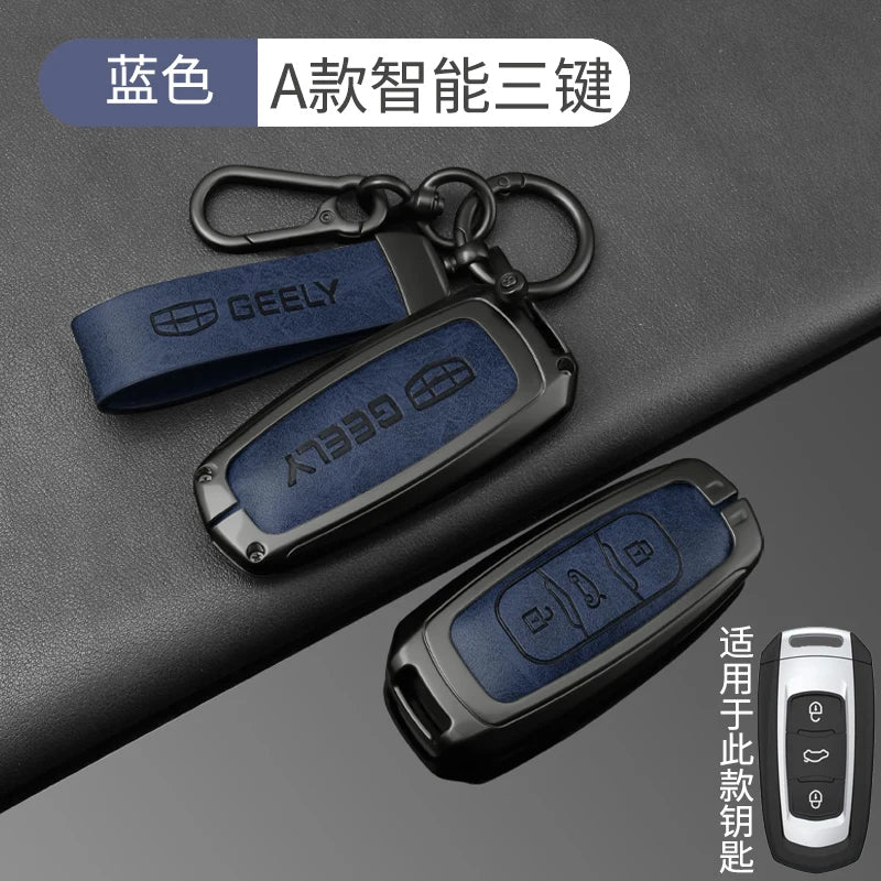 Zinc Alloy Leather Key Case for Geely Emgrand Atlas GX3 GS NL3