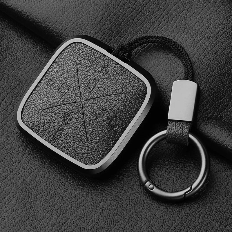 8 Button Aluminum Goatskin Key Case Cover for Zeekr X 001 009